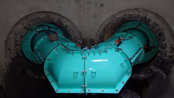 キングプラグΦ1000バイパス管600の切り替え状況